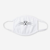 Simple Cute Cartoon Cat Mouth White Cotton Face Mask (Front)