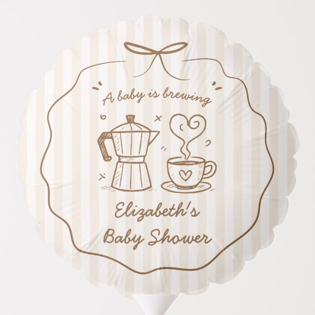 Simple Cute Coffee Balloon (Back)