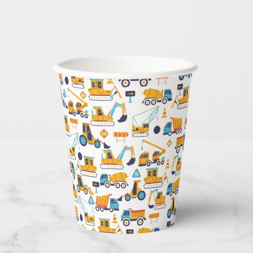 Simple Cute Construction Dump Truck Party Paper Cups