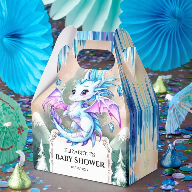 Simple Cute Dragon Baby Shower Favor Boxes (Party)