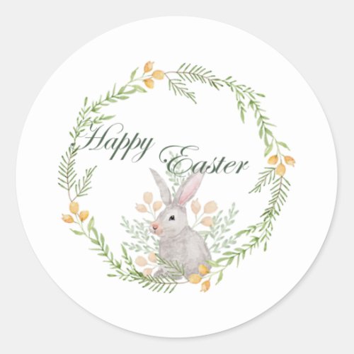 Simple cute Easter Classic Round Sticker