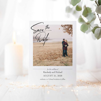 Simple Cute Elegant Save The Date Photo by lovelywow at Zazzle