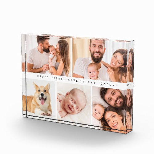 Simple Cute First fathers day daddy photo collage