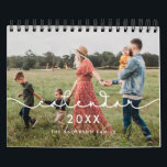 Simple cute font 2026 photo calendar<br><div class="desc">A modern photo calendar with a simple cute typography with swashes,  to customize with your family pictures,  a perfect way to start the year 2026. Fully customizable text colors.</div>