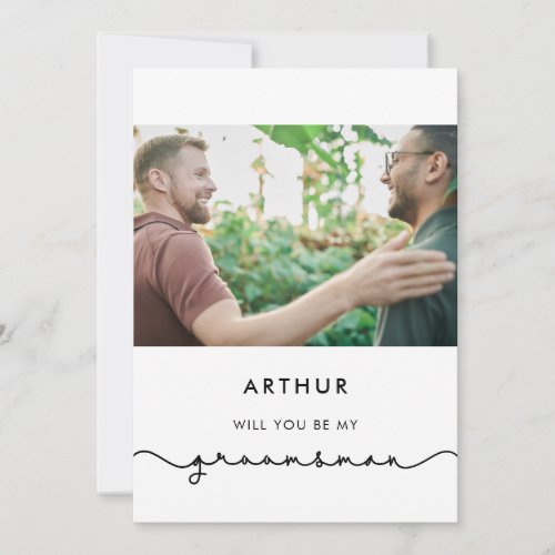 Simple cute font Best man proposal card