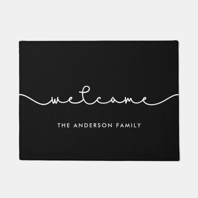 Simple cute font Welcome Doormat (Front)