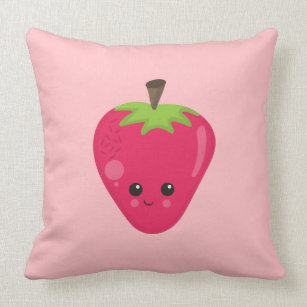 kawaii strawberry pillow