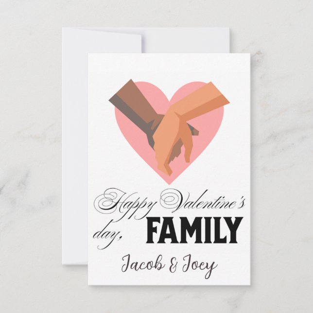 Simple Cute Heart Happy Valentines day Couple (Front)