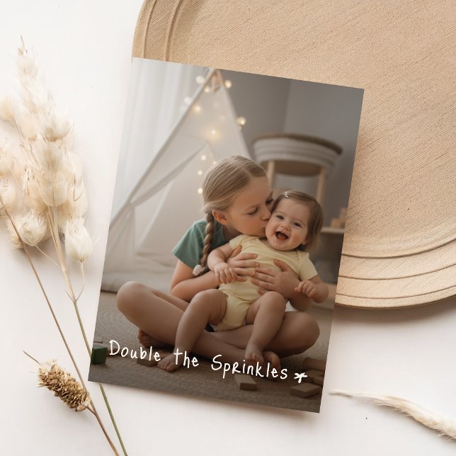 Simple Cute Joint Photo Double Birthday Party Invitation (Creator Uploaded)