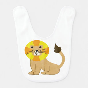 Simple Cute Lion Friend  Baby Bib