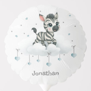 Simple cute little cartoon zebra balloon
