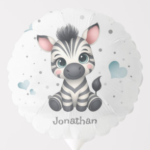 Simple cute little cartoon zebra balloon