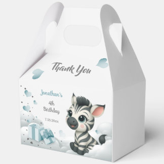 Simple cute little zebra  favor boxes