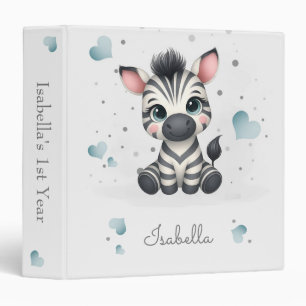 Simple cute little zebra photo album 3 ring binder