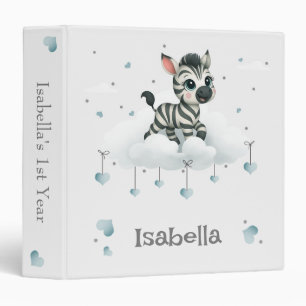 Simple cute little zebra photo album 3 ring binder