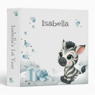 Simple cute little zebra photo album 3 ring binder