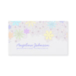 Simple Cute Pastel Flower Babysitter Card Simple Cute Pastel Flower Babysitter Card