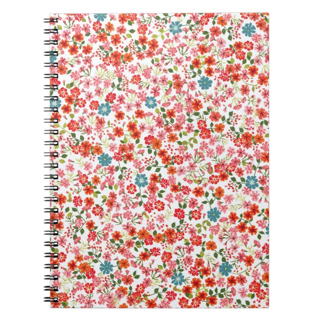 Simple cute pattern in small-scale flowers. High-c Notebook (Front)