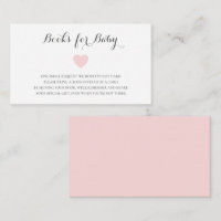 Simple Cute Pink Heart Girl Books for Baby Shower