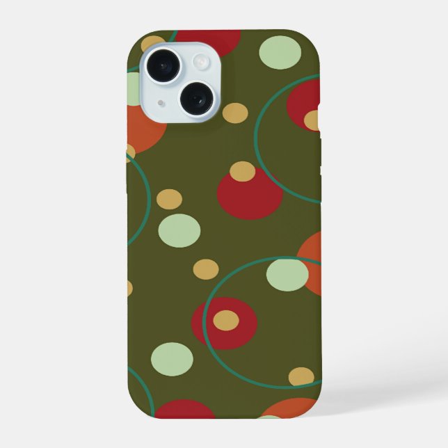 Simple Cute Polka Dots Pattern Fun Bubbly Circles Iphone Case (Back)