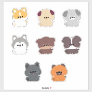 Simple Cute Puppy Dog Sticker