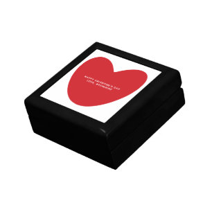 Simple cute red heart custom Valentine's Day Gift Box