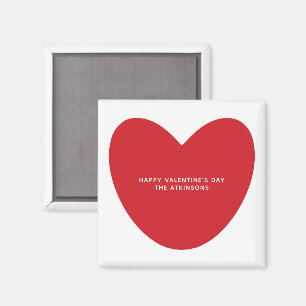 Simple cute red heart custom Valentine's Day Magnet