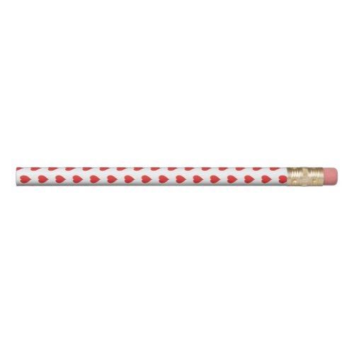 Simple Cute Red Heart Minimalist Pattern  Pencil