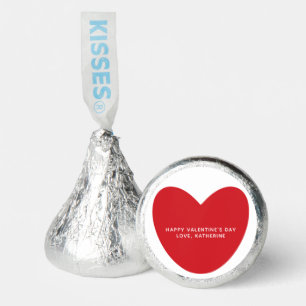 Simple cute red heart personalized Valentine's Day Hershey®'s Kisses®
