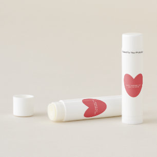 Simple cute red heart personalized Valentine's Day Lip Balm