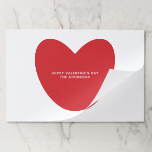 Simple cute red heart Valentine's Day placemats