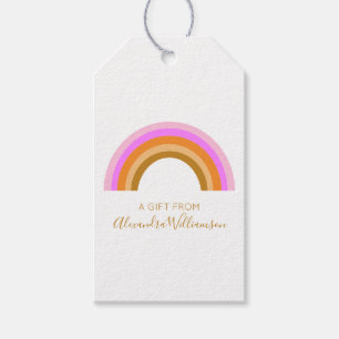 Simple Cute Retro Rainbow Personalized Gift From  Tags