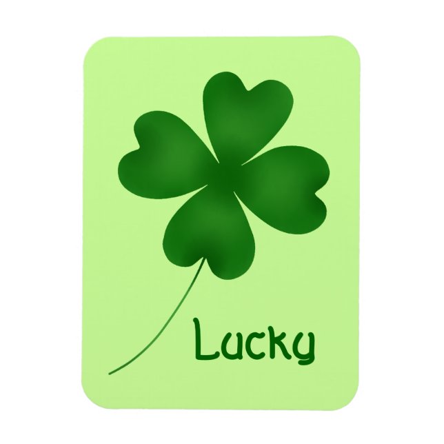 Simple cute shamrock magnet (Vertical)
