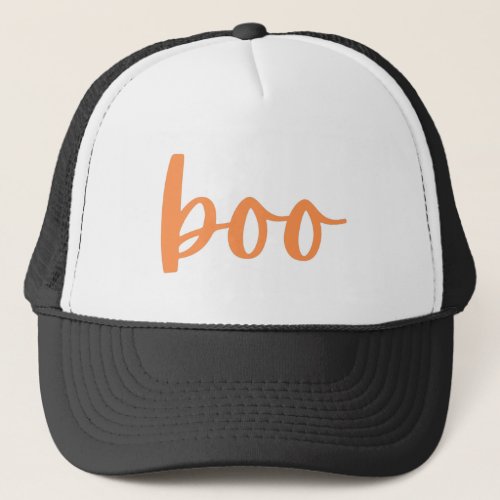 Simple Cute Spooky Halloween White boo Trucker Hat