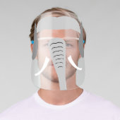 Simple cute stylized geometric kid's elephant mask (Insitu)