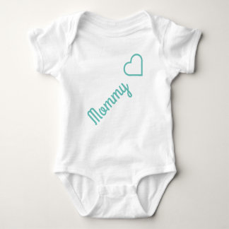 Simple & cute text "mommy" baby bodysuit