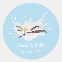 Simple Cute Vanilla Milk Label