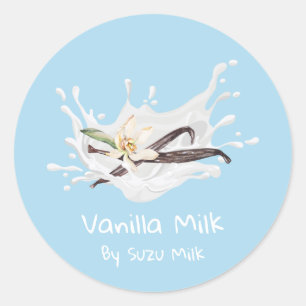 Simple Cute Vanilla Milk Label