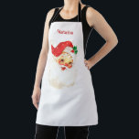 Simple Cute Vintage Santa Claus Christmas Apron<br><div class="desc">Cute personalized Christmas apron with a vintage Santa Claus. Use the template to add the recipient's name in red. This holiday apron is sure to make a great gift for someone special.</div>