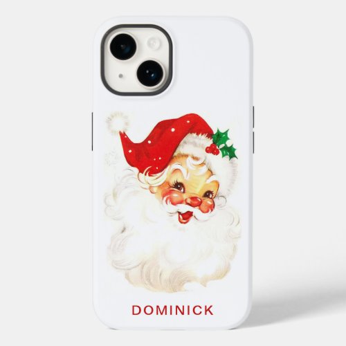 Simple Cute Vintage Santa Claus Christmas Case_Mate iPhone 14 Case