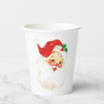 Simple Cute Vintage Santa Claus Christmas Paper Cups<br><div class="desc">Cute Christmas paper cup with a vintage Santa Claus. These holiday paper cups are sure to add a festive touch to your Christmas party or Christmas dinner.</div>