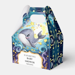 Simple Cute Whale Baby Shower Favor Boxes