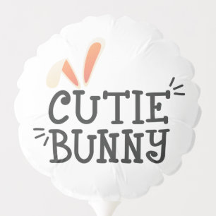 Simple Cutie Bunny Easter Typography   Balloon