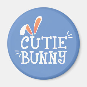 Simple Cutie Bunny Easter Typography Magnet