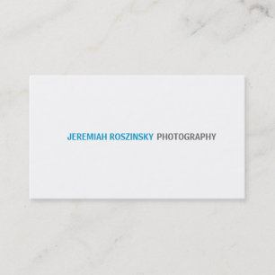 Simple Cyan Text Business Card