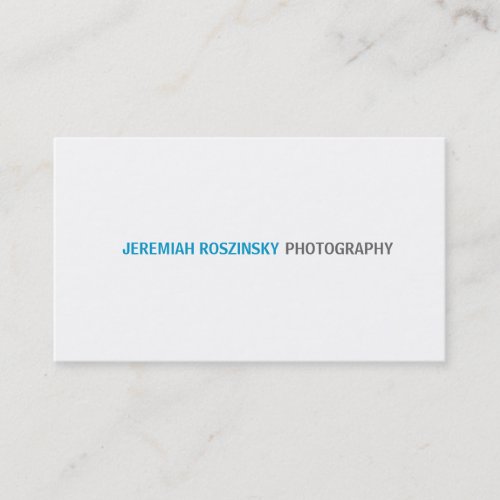 Simple Cyan Text Business Cards