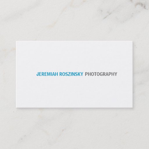Customizable Simple Cyan Text Business Cards