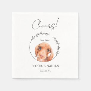 Simple Dachshund Dog Wedding Cocktail Napkins