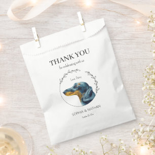 Simple Dachshund Dog Wedding Thank You Favor Bag