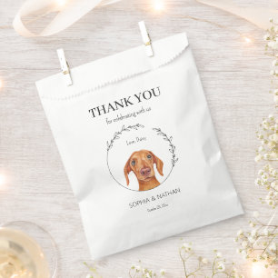Simple Dachshund Dog Wedding Thank You Favor Bag